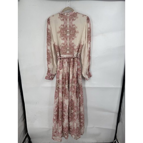 forever that girl anthropologie Vivienne Maxi Dress XS Pink Peasant Boho Cottage - Picture 3 of 15